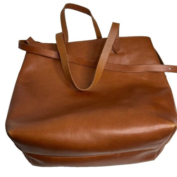 Madewell Womens $188 Zip Top Medium Transport Tote English Saddle AE189 D12 - Picture 12 of 12